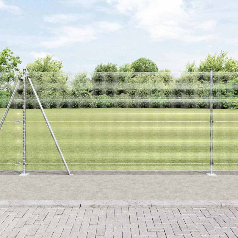 Load image into Gallery viewer, Vidaxl afrasteringspaal zilver 10 x 1,2 m (12 x 12 mm gaas) staal