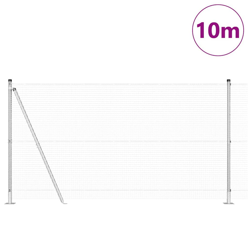 Load image into Gallery viewer, Vidaxl afrasteringspaal zilver 10 x 1,2 m (19 x 19 mm gaas) staal