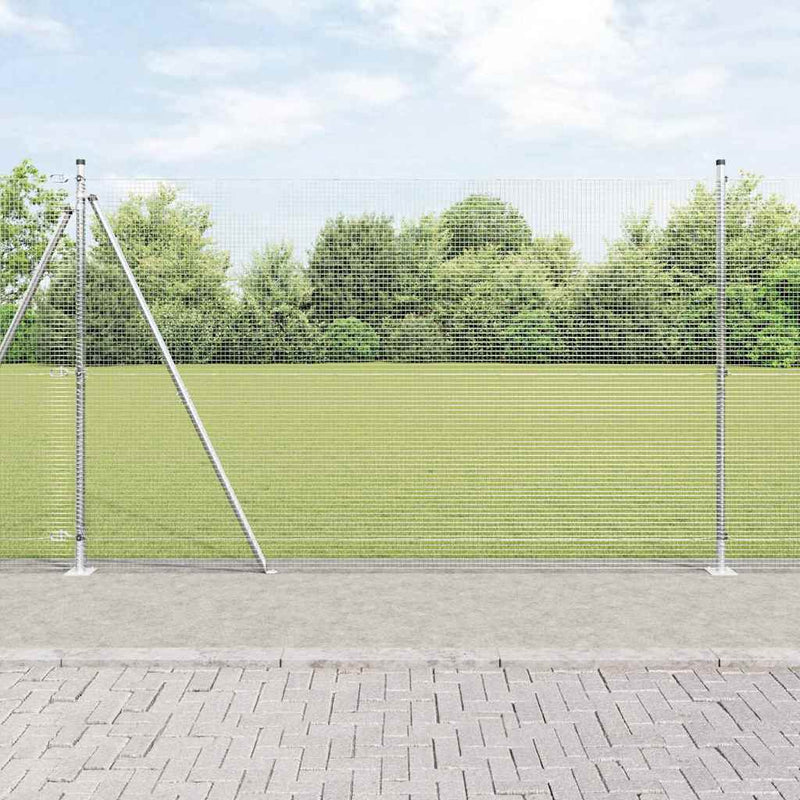 Load image into Gallery viewer, Vidaxl afrasteringspaal zilver 10 x 1,4 m (16 x 16 mm gaas) staal