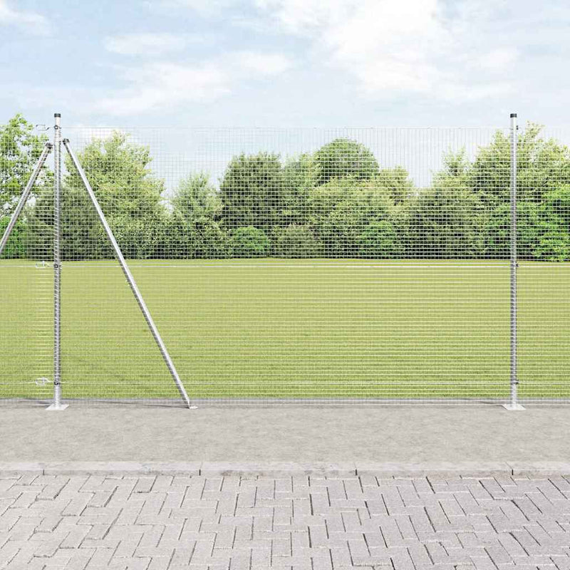 Load image into Gallery viewer, Vidaxl afrasteringspaal zilver 10 x 1,5 m (19 x 19 mm gaas) staal