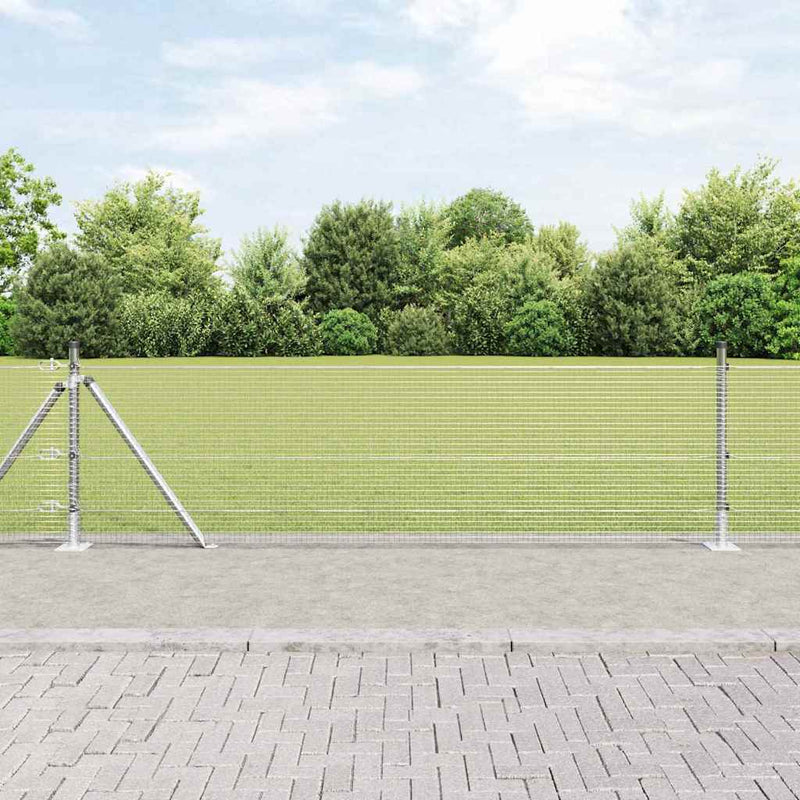 Load image into Gallery viewer, Vidaxl afrasteringspaal zilver 25 x 0,5 m (16 x 16 mm gaas) staal
