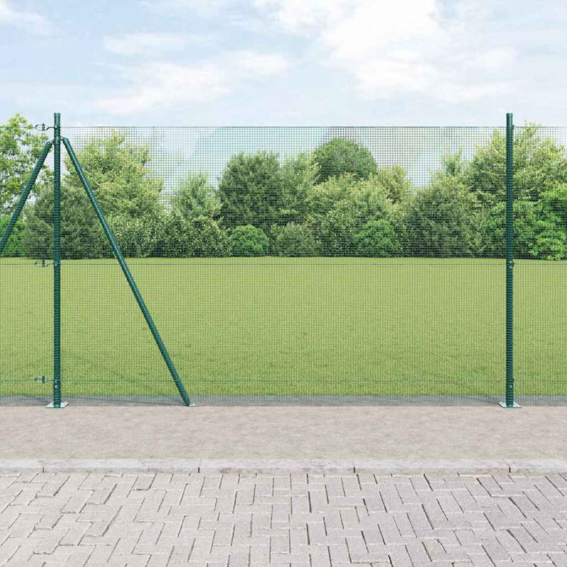 Load image into Gallery viewer, Vidaxl afrasteringspaal groen 10 x 1,5 m (12 x 12 mm gaas) staal
