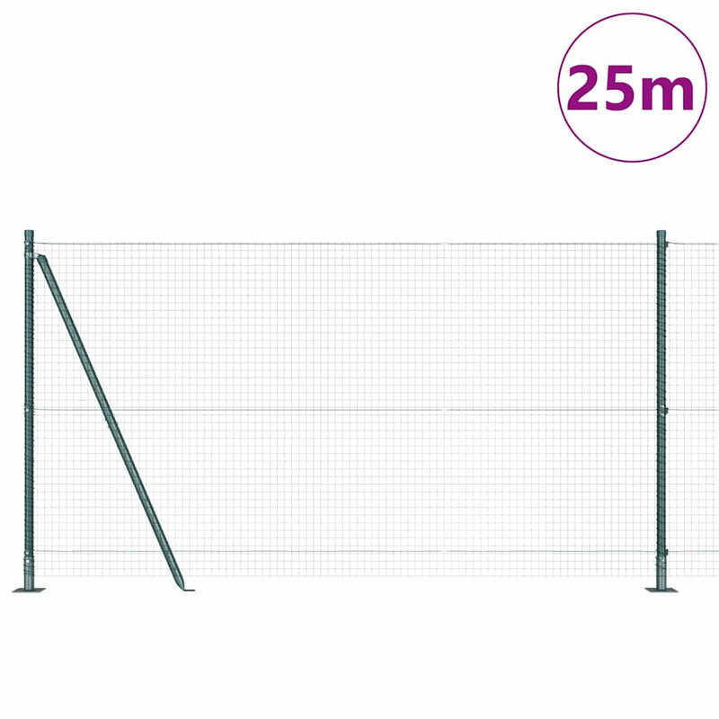 Load image into Gallery viewer, Vidaxl afrasteringspaal groen 25 x 1,2 m (25 x 25 mm gaas)