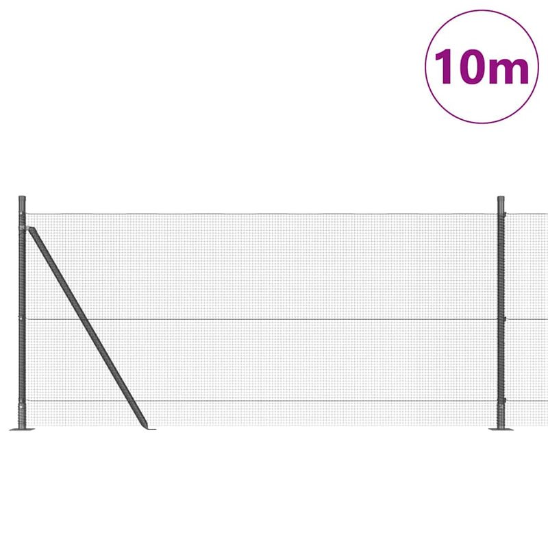 Load image into Gallery viewer, Vidaxl afrasteringspaal grijs 10 x 1 m (12 x 12 mm gaas) staal