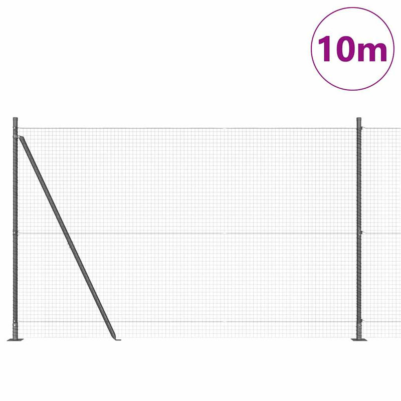 Afbeelding laden in galerijviewer, Vidaxl afrasteringspaal grijs 10 x 1,6 m (25 x 25 mm gaas)