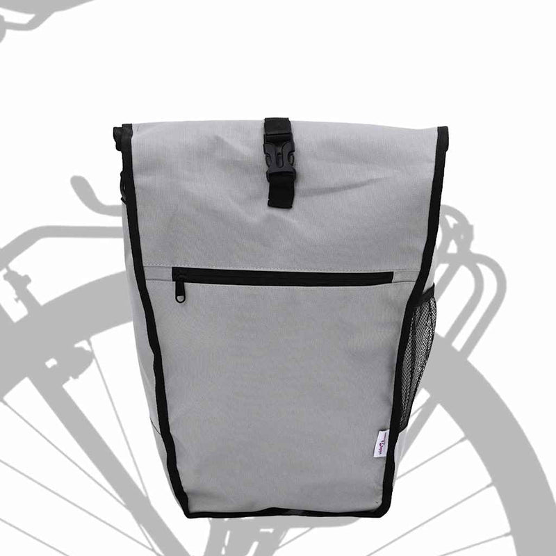 Load image into Gallery viewer, Vidaxl fietstas grijs 34 x 16 x 59 cm polyester