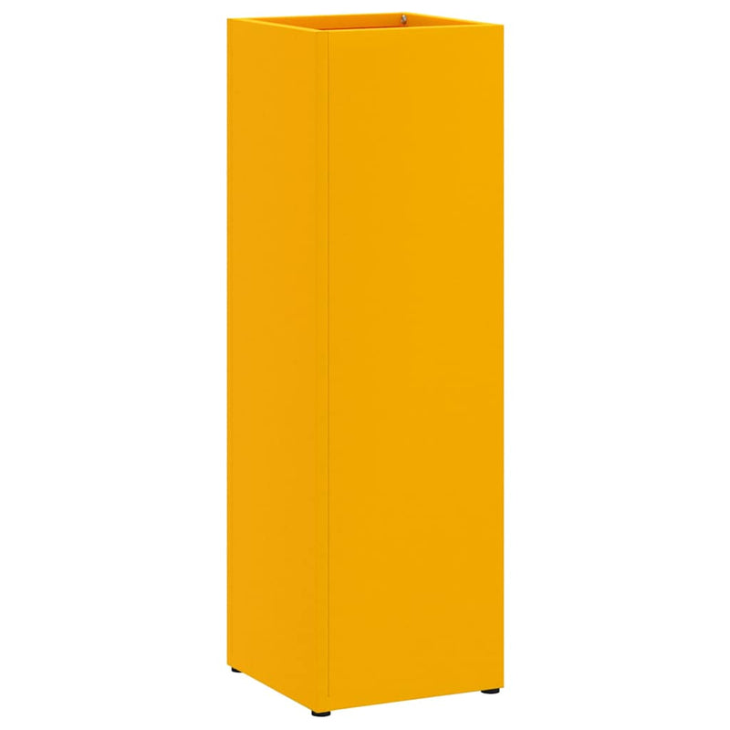 Afbeelding laden in galerijviewer, Vidaxl paraplu standaard mosterdgeel 15,5 x 15,5 x 49 cm metaal