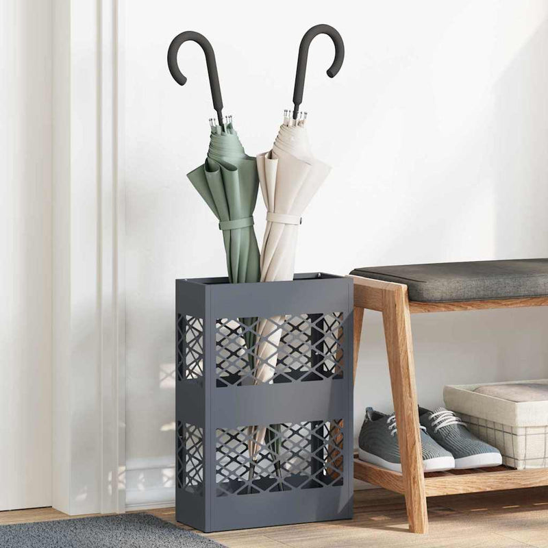 Load image into Gallery viewer, Vidaxl paraplu standaard antraciet 28 x 12 x 41 cm staal