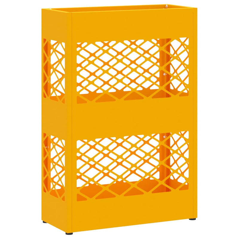 Load image into Gallery viewer, Vidaxl paraplu standaard mosterdgeel 28 x 12 x 41 cm staal
