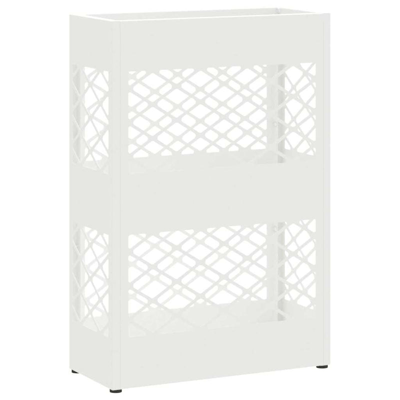 Load image into Gallery viewer, Vidaxl paraplu standaard wit 28 x 12 x 41 cm staal