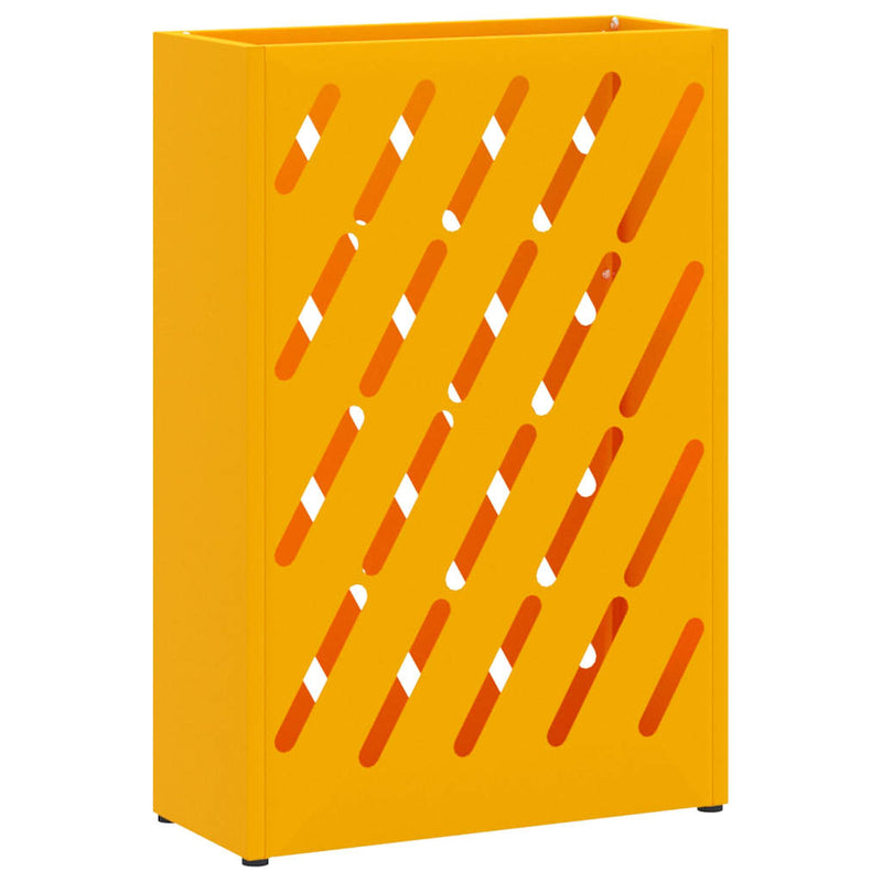 Load image into Gallery viewer, Vidaxl paraplu standaard mosterdgeel 28 x 12 x 41 cm staal