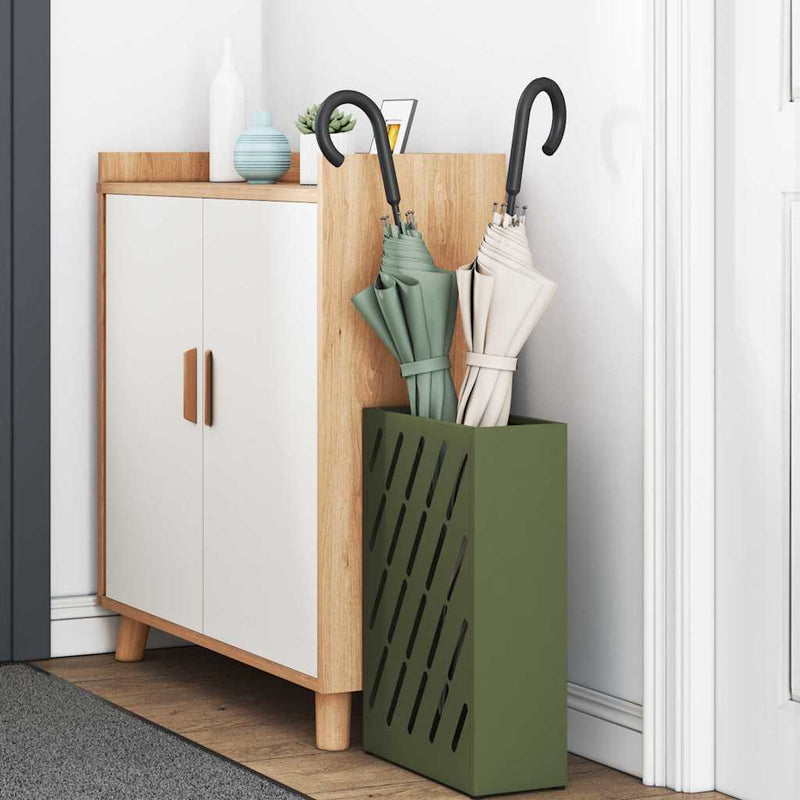 Load image into Gallery viewer, Vidaxl paraplu standaard olijfgroen 28 x 12 x 41 cm staal