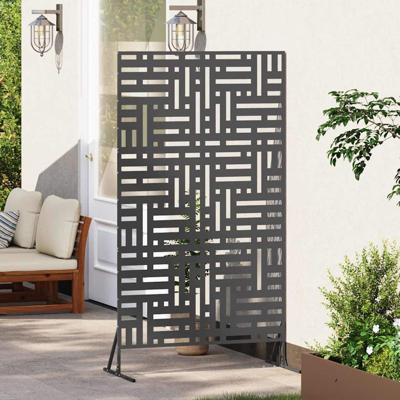 Load image into Gallery viewer, Vidaxl privacyscherm zwart 100 x 50 x 180 cm staal