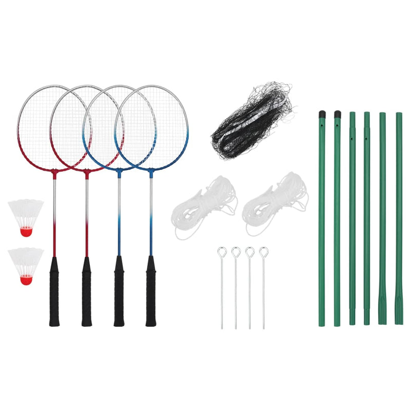 Load image into Gallery viewer, Vidaxl badmintonset met 4 rackets en net 620x151 cm