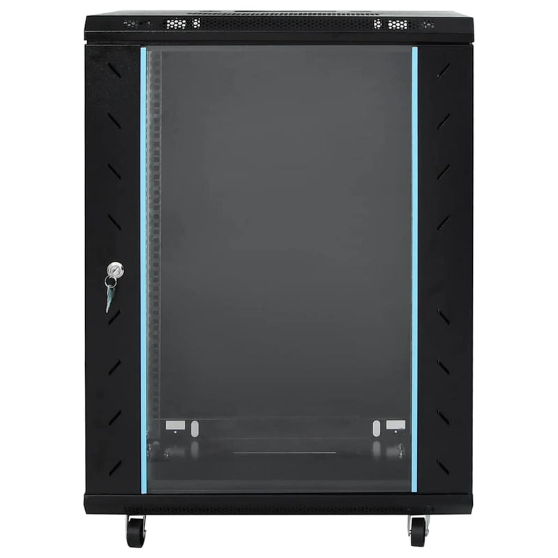 Load image into Gallery viewer, Vidaxl netwerkkast 15u 19 ip20 60x45x86 cm zwart