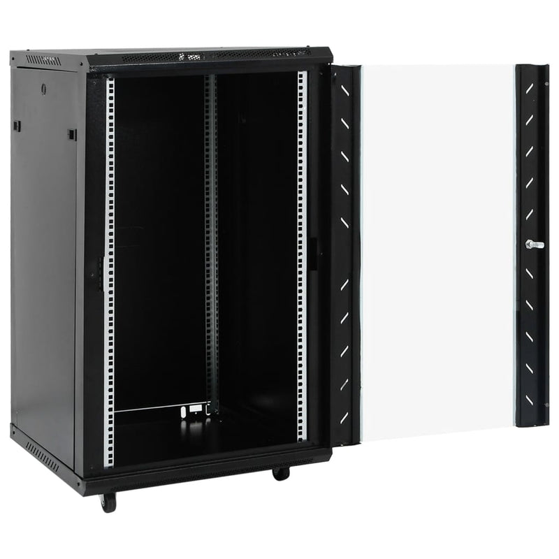 Load image into Gallery viewer, Vidaxl netwerkkast 18u 19 ip20 60x60x100 cm zwart