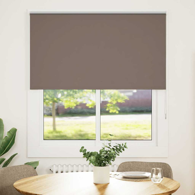 ギャラリービューアに画像をロードする, Vidaxl rolgordijn verduisterend koffie 120x130 cm stofbreedte 116,6 cm
