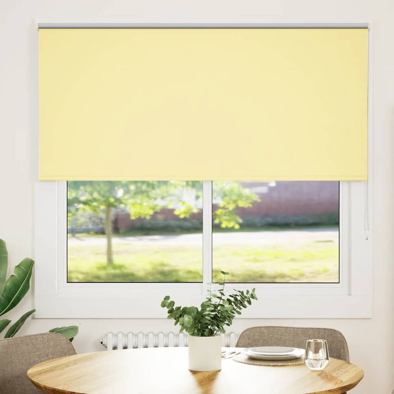 Afbeelding laden in galerijviewer, Vidaxl rolgordijn verduisterend 150x130 cm stofbreedte 146,6 cm geel