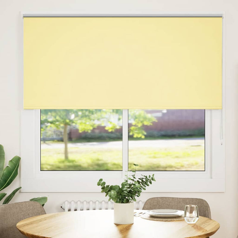 Afbeelding laden in galerijviewer, Vidaxl rolgordijn 145x175 cm stofbreedte 141,6 cm verduisterend geel