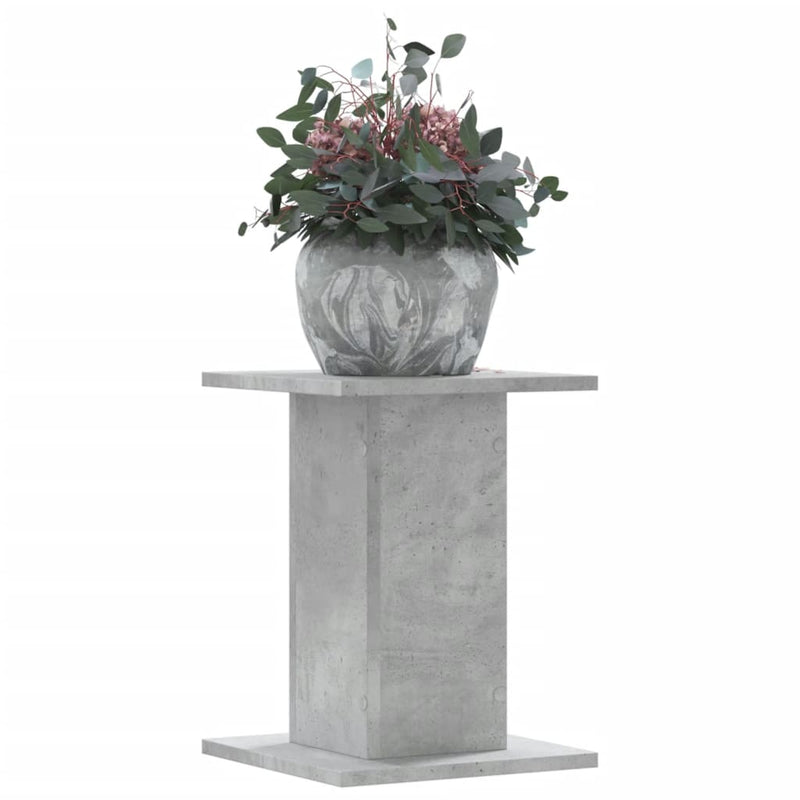 Load image into Gallery viewer, Vidaxl plantenstandaards 2 st 30x30x40 cm bewerkt hout betongrijs