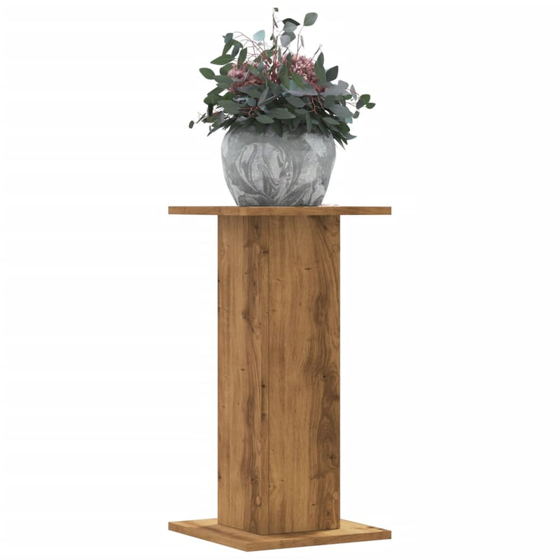 Load image into Gallery viewer, Vidaxl plantenstandaards 2 st 30x30x60 cm hout artisanaal eiken