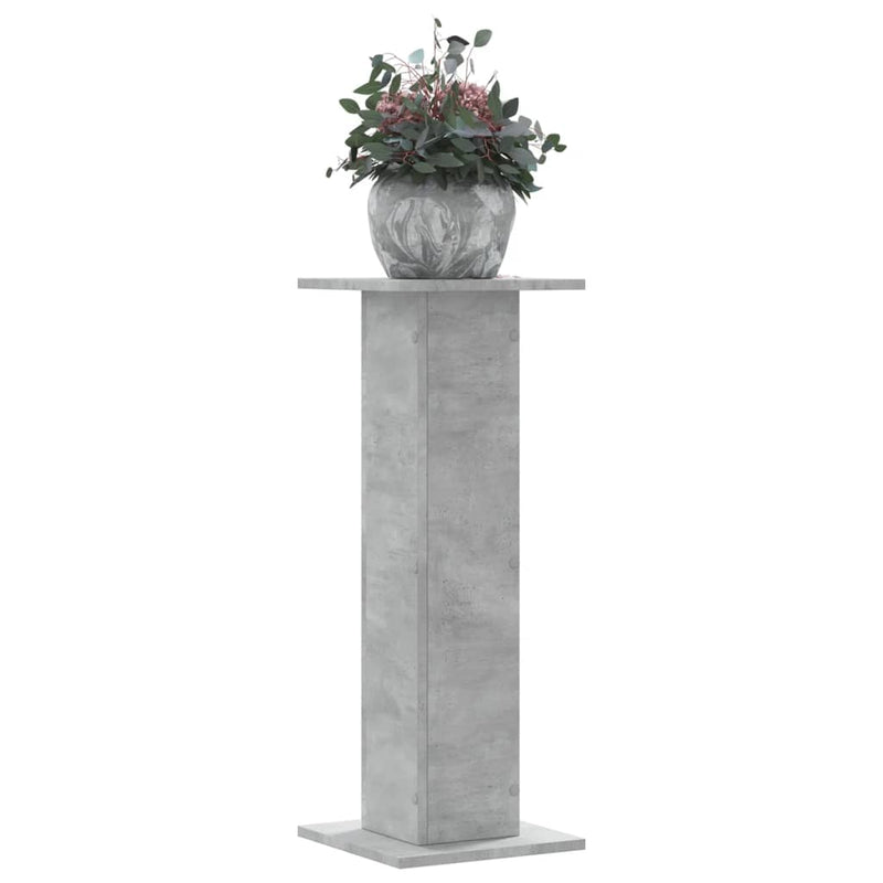 Load image into Gallery viewer, Vidaxl plantenstandaards 2 st 30x30x80 cm bewerkt hout betongrijs