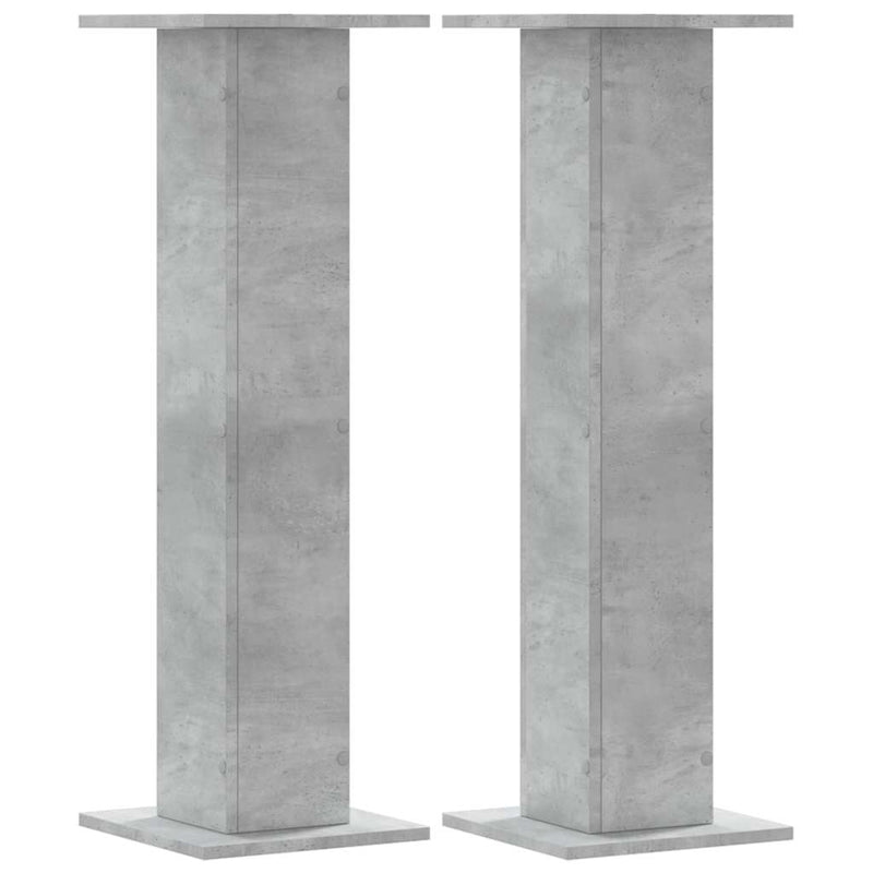 Load image into Gallery viewer, Vidaxl plantenstandaards 2 st 30x30x95 cm bewerkt hout betongrijs