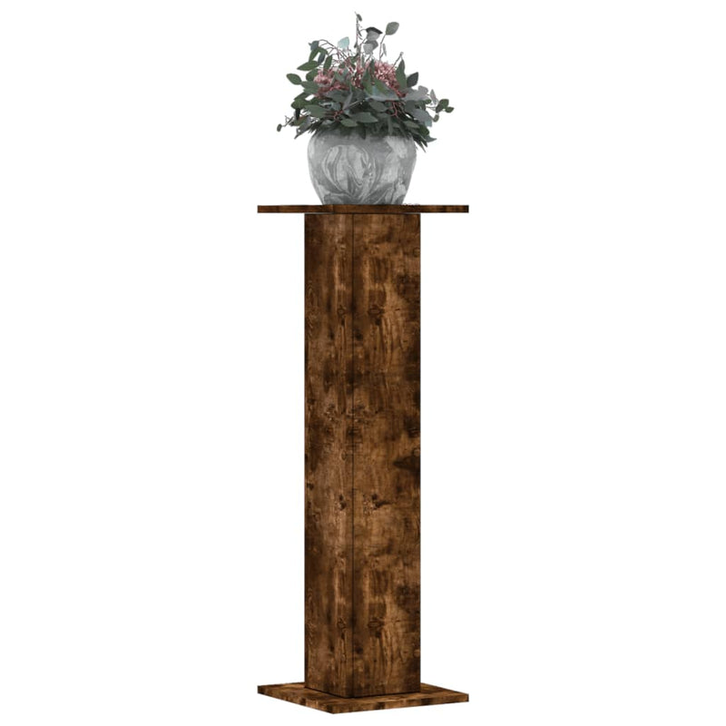 Load image into Gallery viewer, Vidaxl plantenstandaards 2 st 30x30x95 cm bewerkt hout gerookt eiken