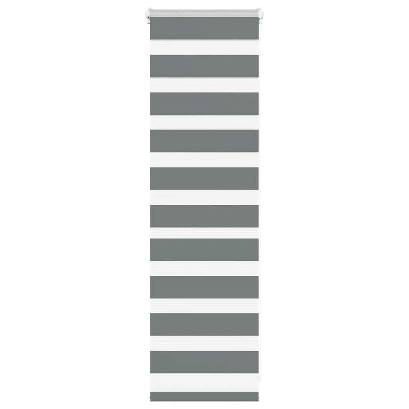 Load image into Gallery viewer, Vidaxl zebra rolgordijn 40x100 cm stofbreedte 35,9 cm donkergrijs