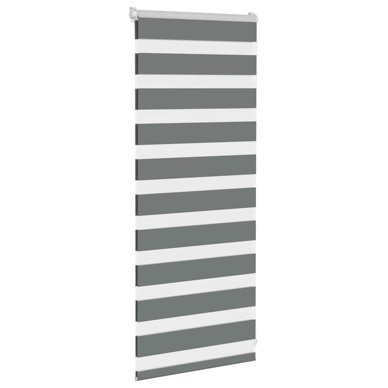 Load image into Gallery viewer, Vidaxl zebra rolgordijn 55x100 cm stofbreedte 50,9 cm donkergrijs