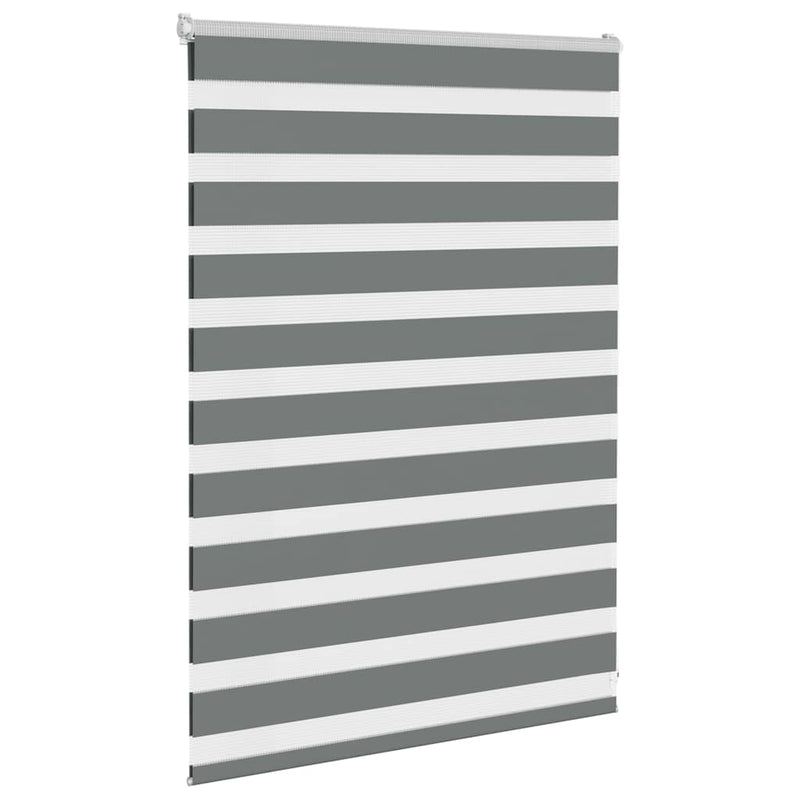 Load image into Gallery viewer, Vidaxl zebra rolgordijn 115x100 cm stofbreedte 110,9 cm donkergrijs