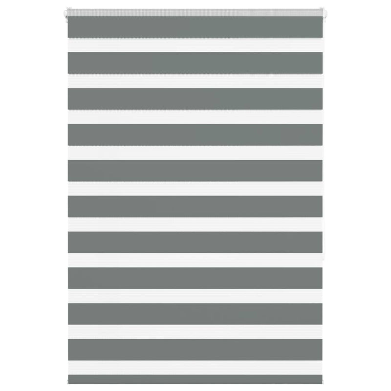 Load image into Gallery viewer, Vidaxl zebra rolgordijn 100x150 cm stofbreedte 95,9 cm donkergrijs