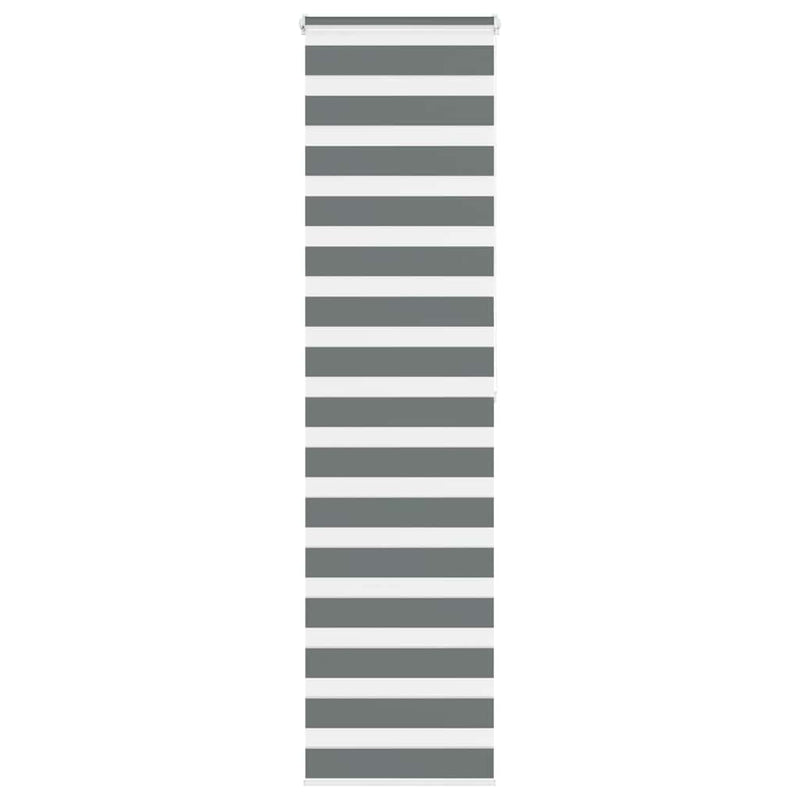 Load image into Gallery viewer, Vidaxl zebra rolgordijn 65x200 cm stofbreedte 60,9 cm donkergrijs