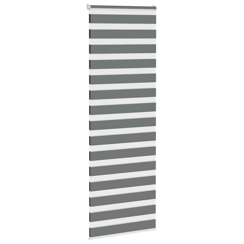 ギャラリービューアに画像をロードする, Vidaxl zebra rolgordijn 85x200 cm stofbreedte 80,9 cm donkergrijs