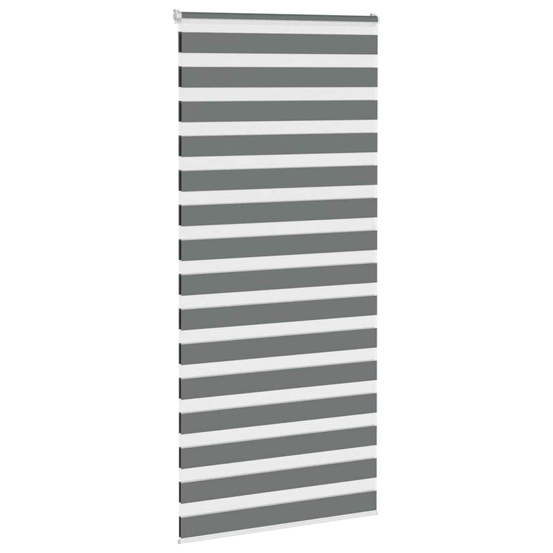 ギャラリービューアに画像をロードする, Vidaxl zebra rolgordijn 100x200 cm stofbreedte 95,9 cm donkergrijs