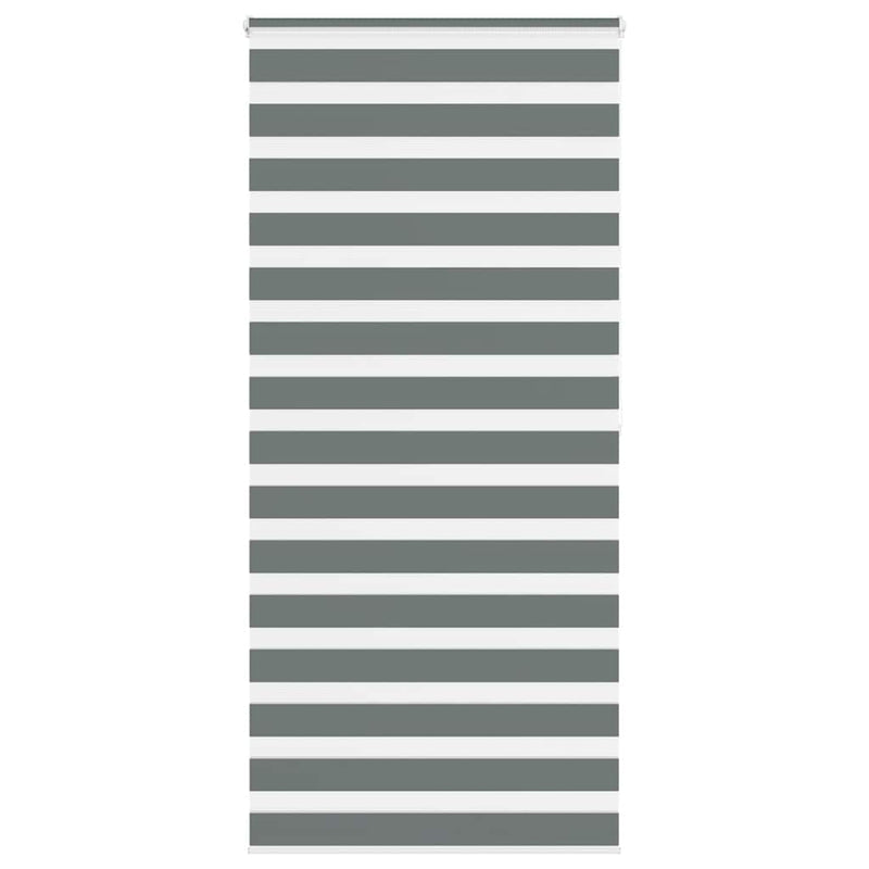 Load image into Gallery viewer, Vidaxl zebra rolgordijn 115x200 cm stofbreedte 110,9 cm donkergrijs