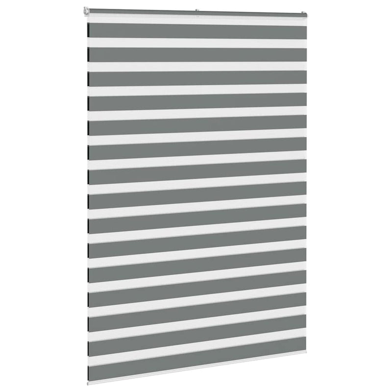 Load image into Gallery viewer, Vidaxl zebra rolgordijn 160x200 cm stofbreedte 155,9 cm donkergrijs