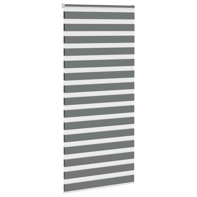 Load image into Gallery viewer, Vidaxl zebra rolgordijn 110x230 cm stofbreedte 105,9 cm donkergrijs