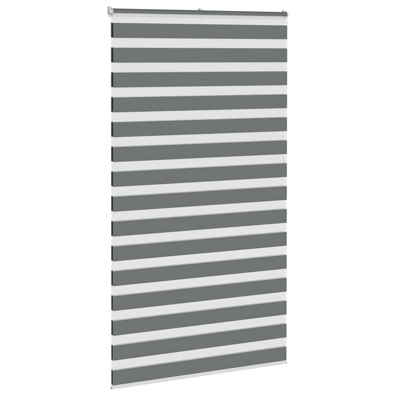 Load image into Gallery viewer, Vidaxl zebra rolgordijn 120x230 cm stofbreedte 115,9 cm donkergrijs