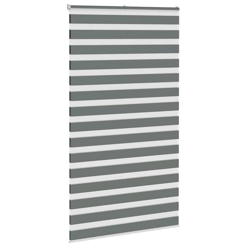 Load image into Gallery viewer, Vidaxl zebra rolgordijn 125x230 cm stofbreedte 120,9 cm donkergrijs