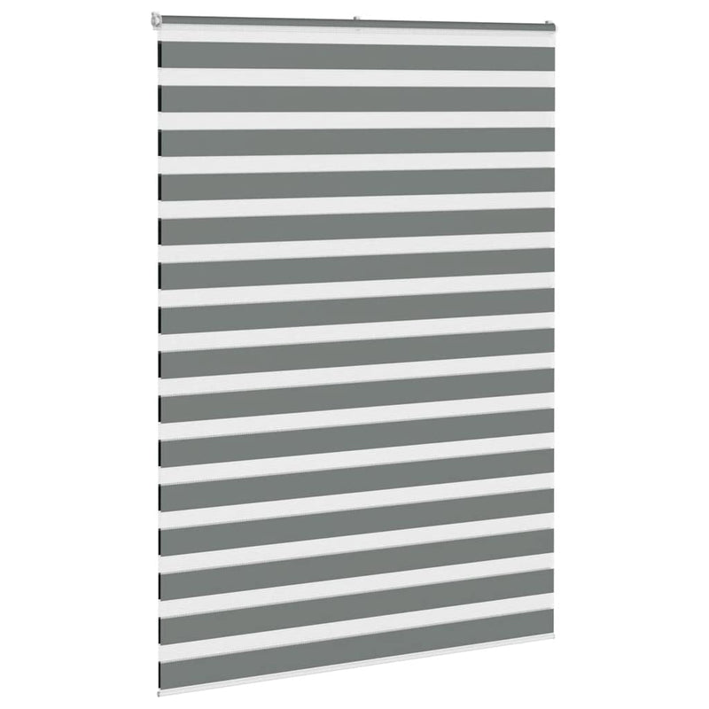 Chargez l'image dans la visionneuse de la galerie, Vidaxl zebra rolgordijn 160x230 cm stofbreedte 155,9 cm donkergrijs
