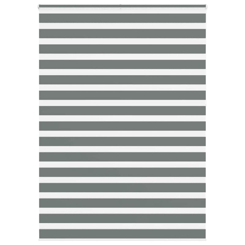 Afbeelding laden in galerijviewer, Vidaxl zebra rolgordijn 165x230 cm stofbreedte 160,9 cm donkergrijs