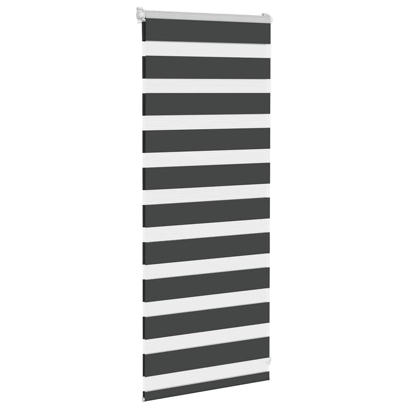 Load image into Gallery viewer, Vidaxl zebra rolgordijn 60x100 cm stofbreedte zwart 55,9 cm