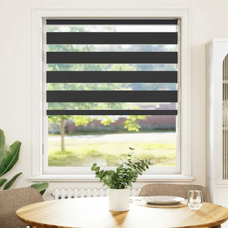 Load image into Gallery viewer, Vidaxl zebra rolgordijn 105x150 cm stofbreedte 100,9 cm zwart