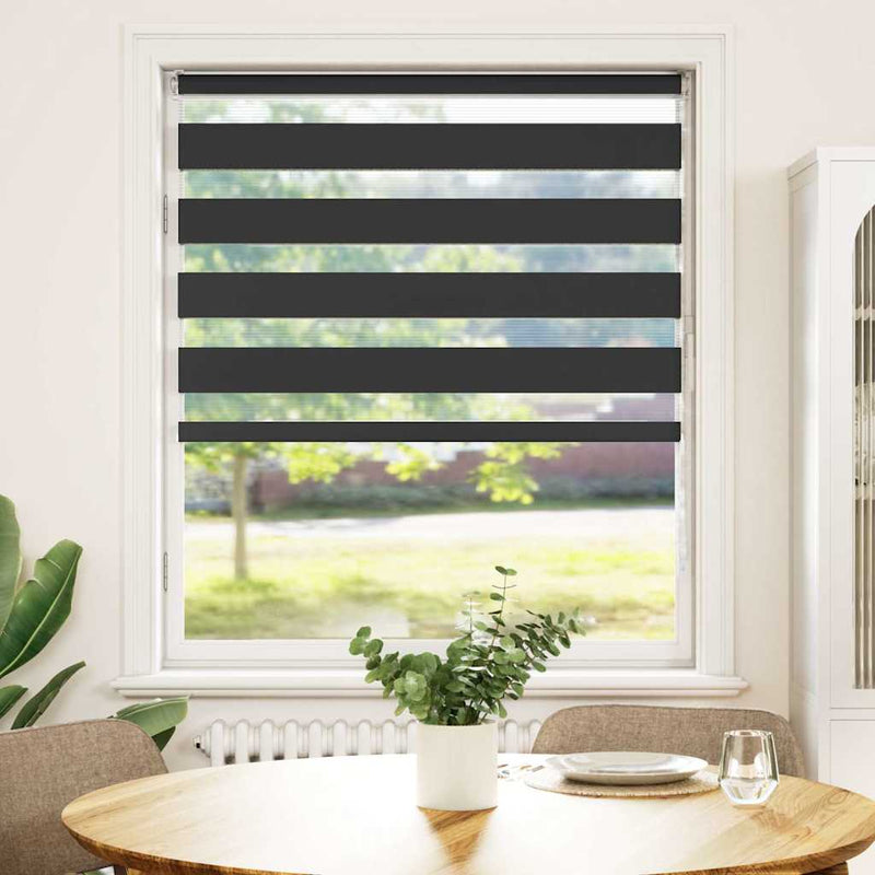 Load image into Gallery viewer, Vidaxl zebra rolgordijn 110x150 cm stofbreedte 105,9 cm zwart