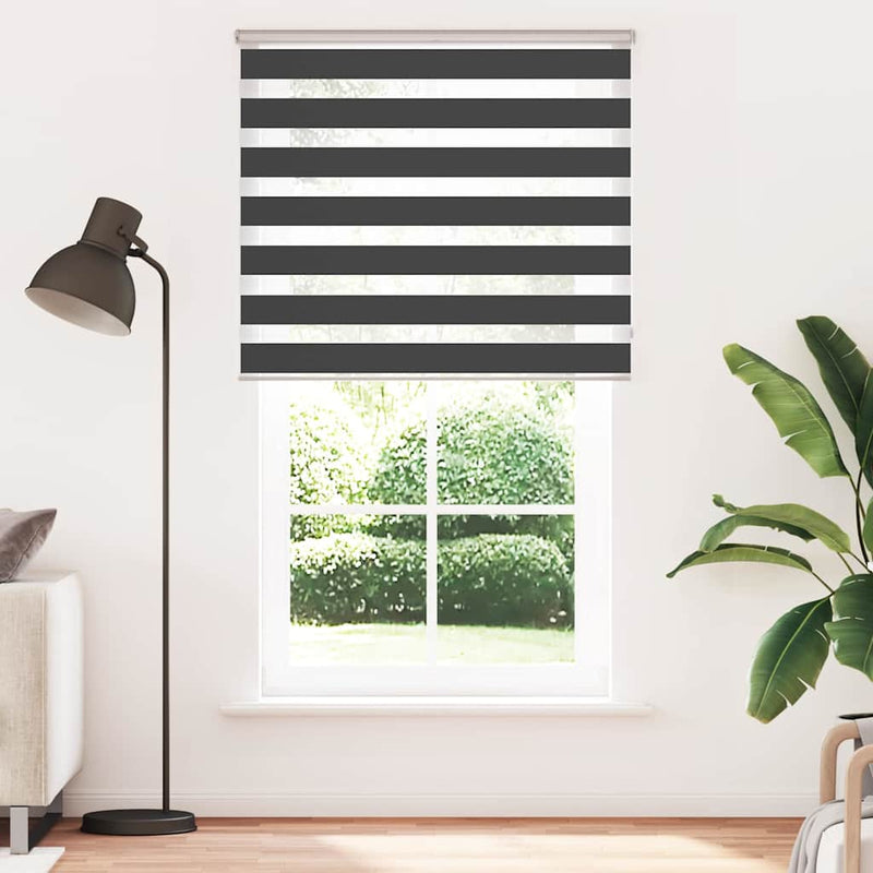 Load image into Gallery viewer, Vidaxl zebra rolgordijn 110x200 cm stofbreedte 105,9 cm zwart