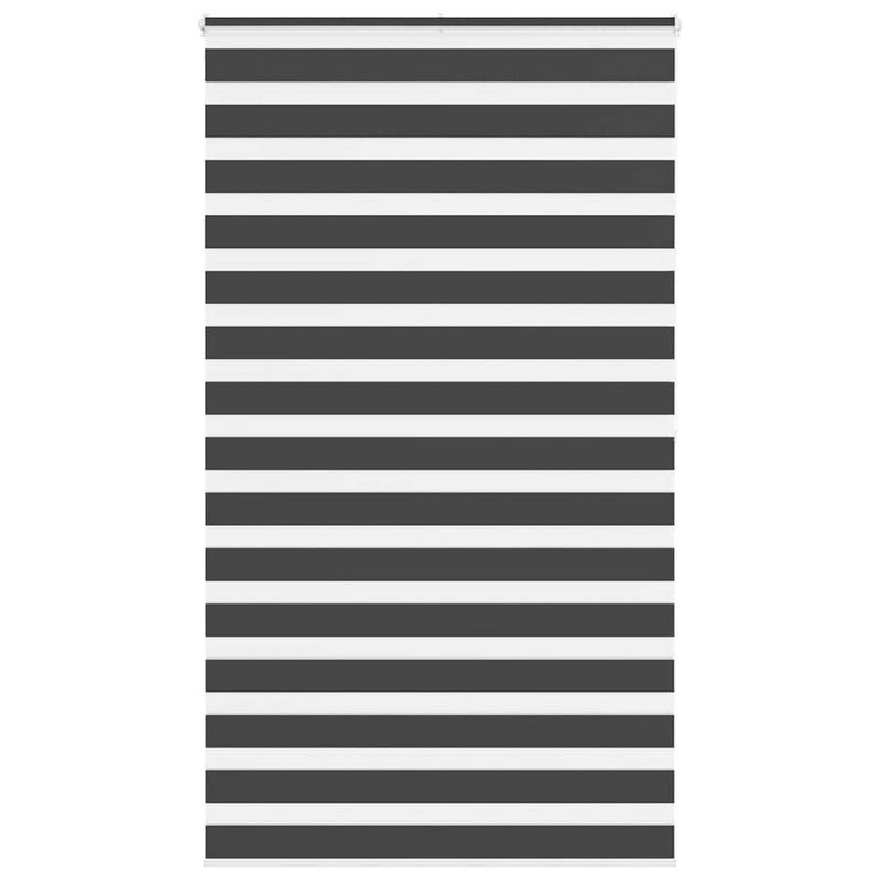 Afbeelding laden in galerijviewer, Vidaxl zebra rolgordijn 135x200 cm stofbreedte 130,9 cm zwart