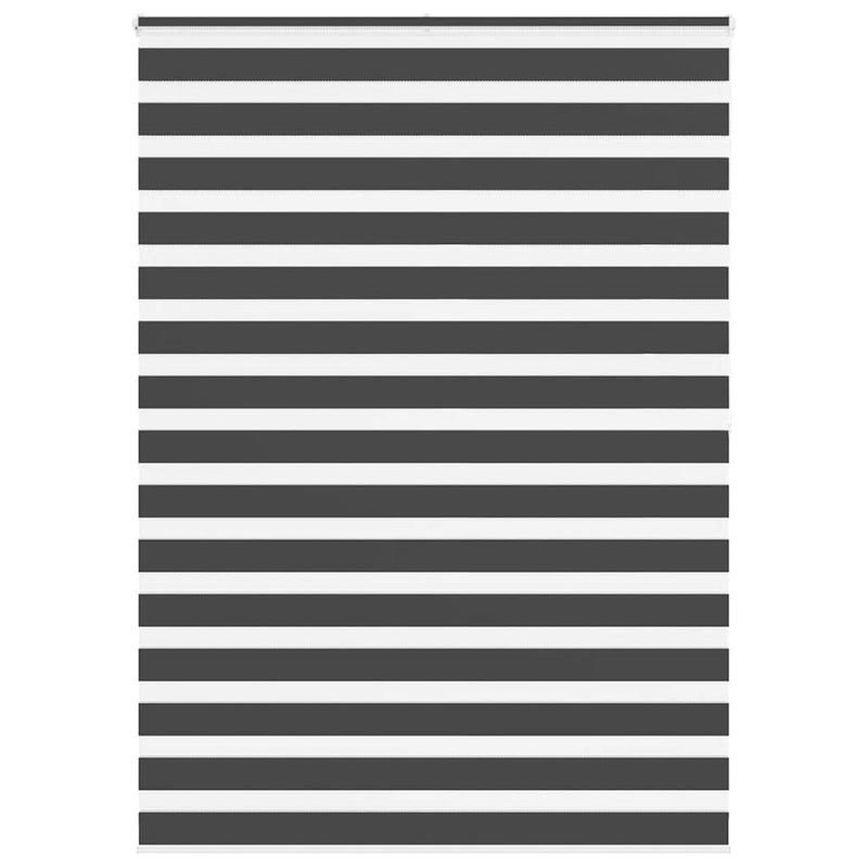 Chargez l'image dans la visionneuse de la galerie, Vidaxl zebra rolgordijn 160x200 cm stofbreedte 155,9 cm zwart
