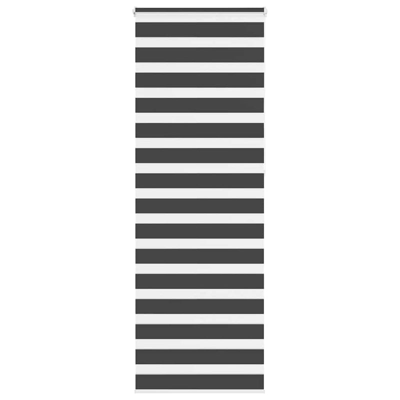 Afbeelding laden in galerijviewer, Vidaxl zebra rolgordijn 90x230 cm stofbreedte 85,9 cm zwart