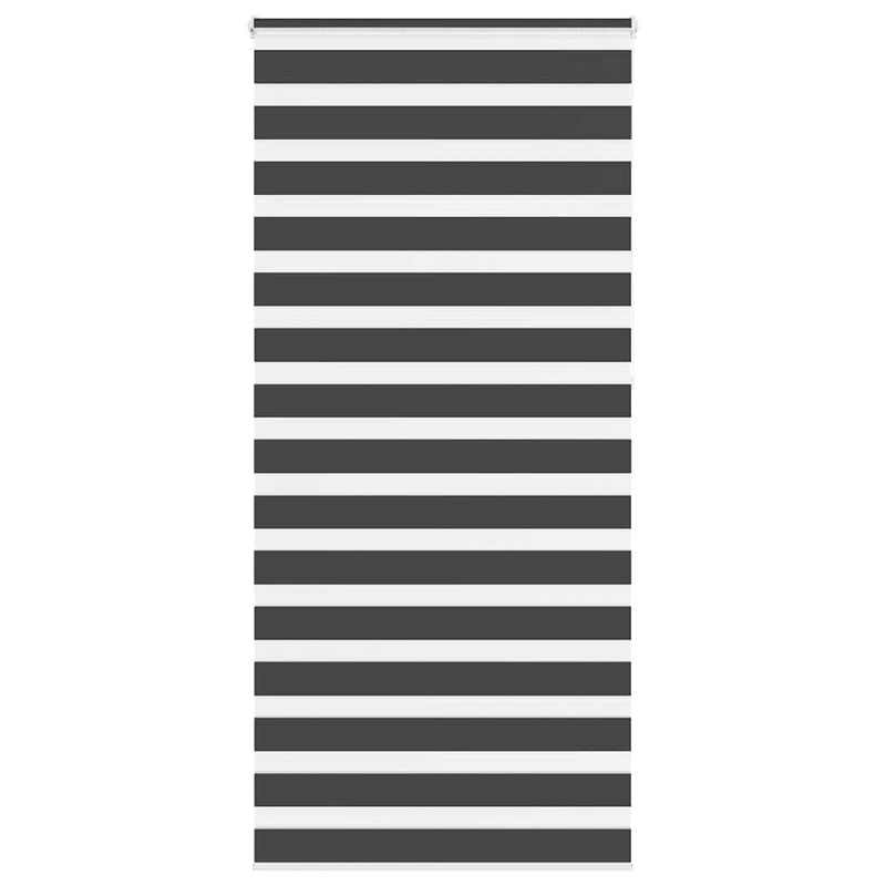 Afbeelding laden in galerijviewer, Vidaxl zebra rolgordijn 95x230 cm stofbreedte 90,9 cm zwart